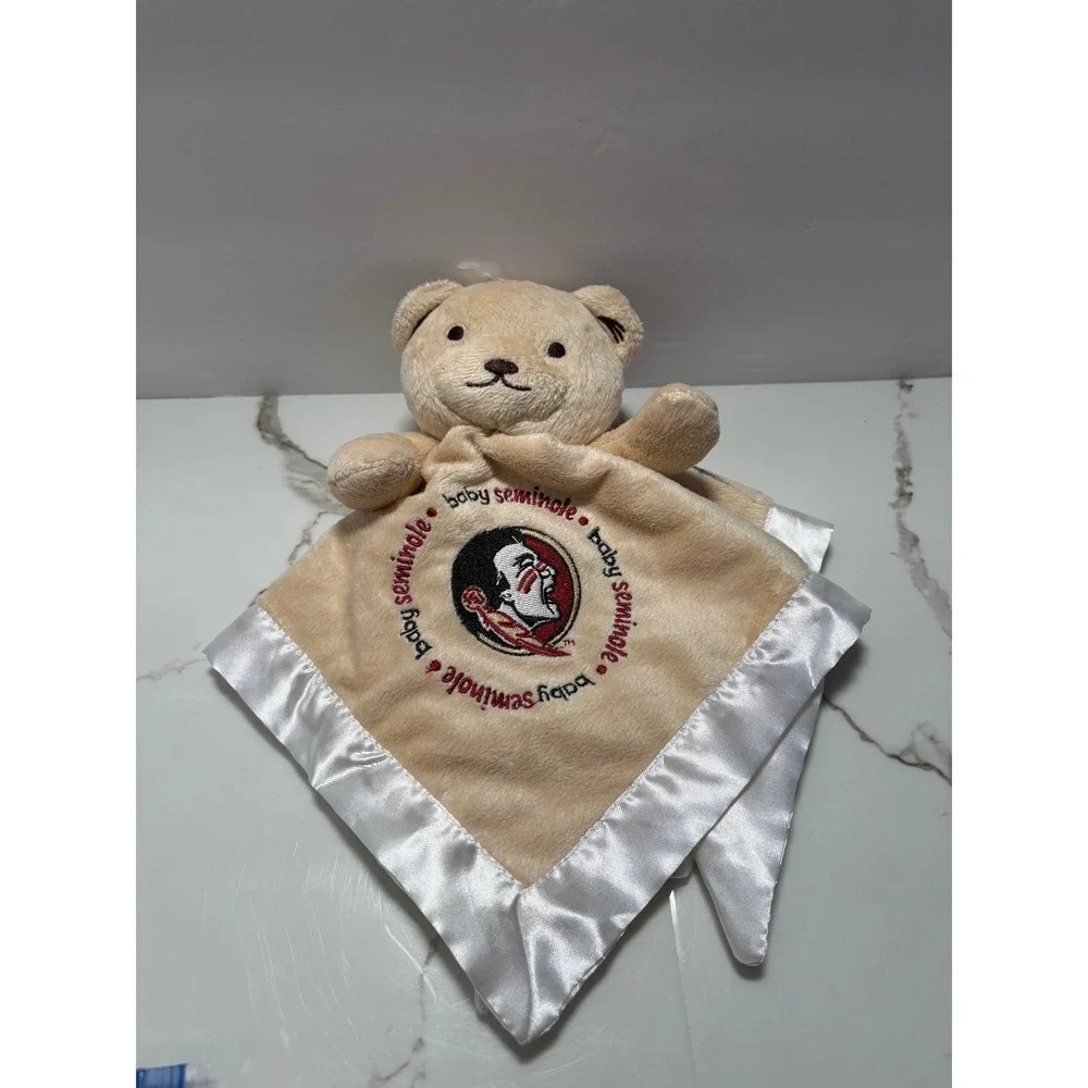 Baby Fanatic‎ Florida State Seminoles FSU Plush Bear Security Blanket Lovey Tan